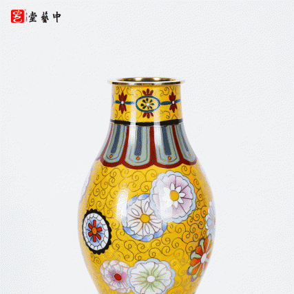 霍铁辉复刻乾隆遗珍 | 景泰蓝《仿粉彩回纹饰葫芦》 | 回纹延绵，富贵不断​