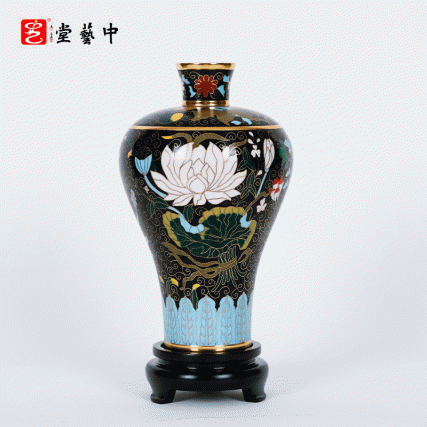 海外遗珍复刻·霍铁辉亲铸|景泰蓝《花卉纹梅瓶》|图文高雅意境悠然